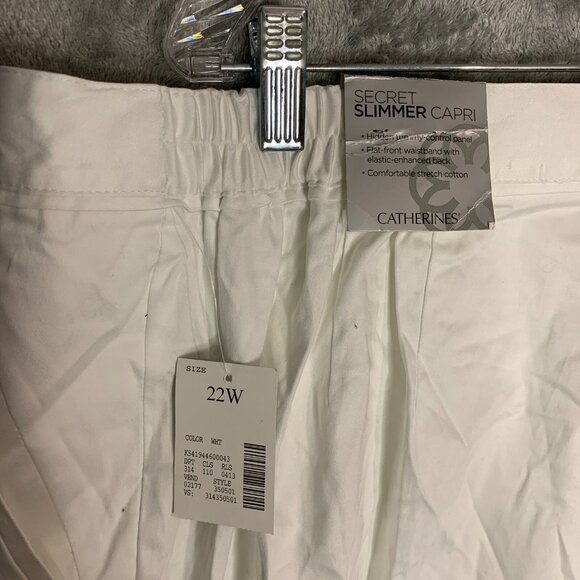 Maggy Barnes Catherines Womens Secret Slimmer Capri Crop Flat Front Classic 22W - Picture 4 of 11